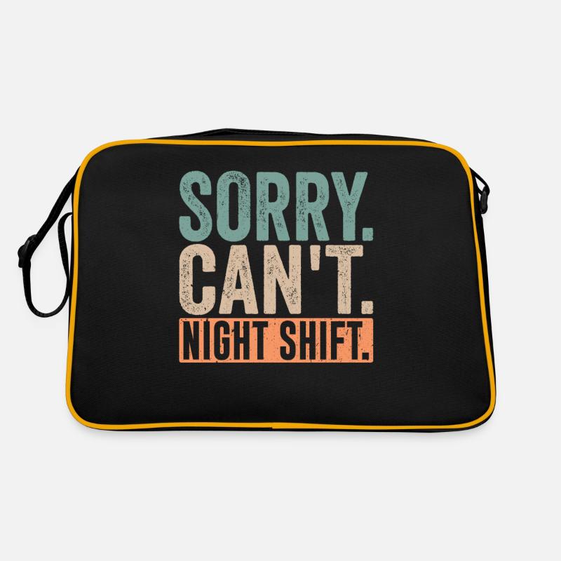 Tut Mir Leid Ich Kann Nicht Nachtschicht Arbeit Retro Tasche