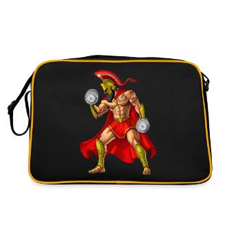 Spartan Warrior Bodybuilder - Sac Retro - noir/or - Dos