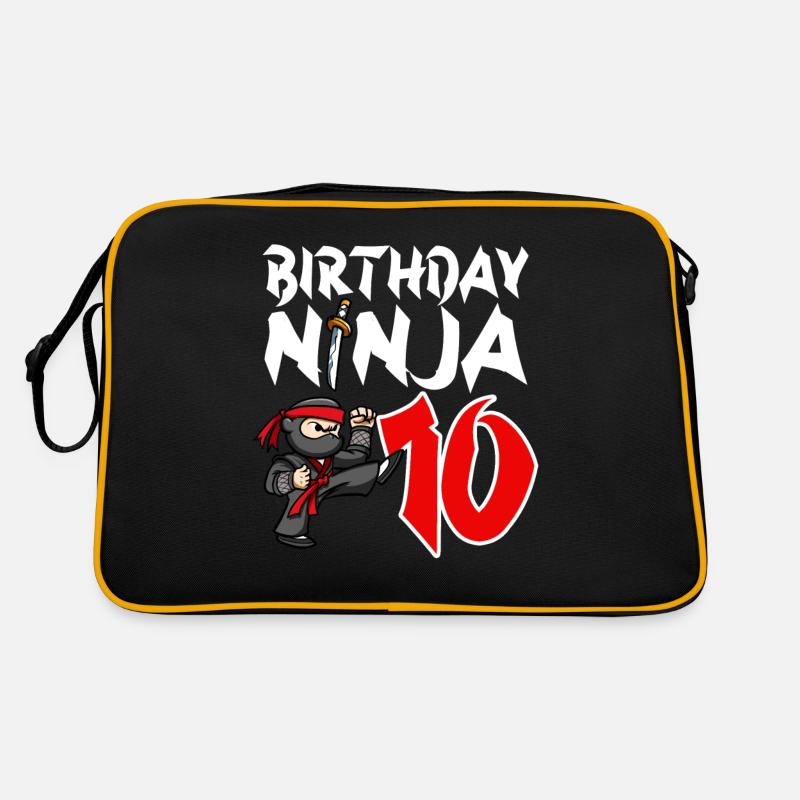 Fête d’anniversaire Ninja japonais de 10 ans Sac Retro