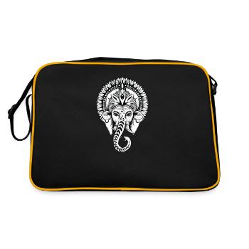 Ganesha I Hindouisme Bouddhisme Motif pour - Sac Retro - noir/or - Dos