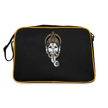 Ganesha I Hindouisme Bouddhisme Motif pour - Sac Retro - noir/or - Dos
