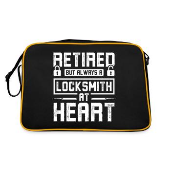 Retired but always a locksmith at heart - Retro Bag - black/gold - Back