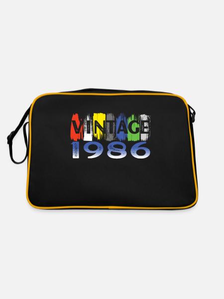 Vintage 1986 Retro Bitrthday Limited Edition - Retro Bag - black/gold - Back