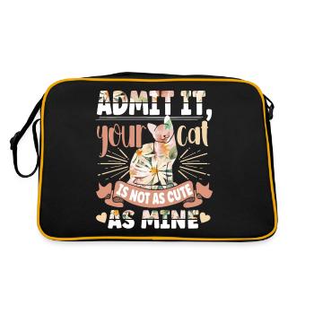Avouez-le, votre chat n’est pas aussi mignon que le mien - Sac Retro - noir/or - Dos