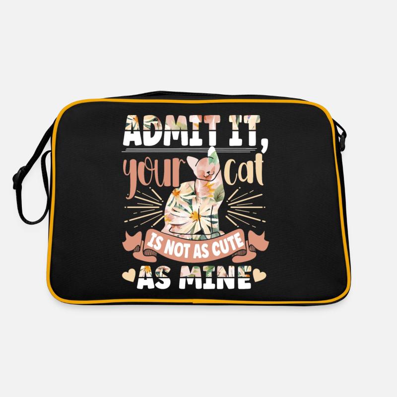 Admit it, your cat isn't as cute as mine Retro Bag