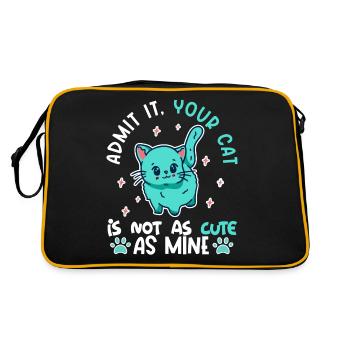 Avouez-le, votre chat n’est pas aussi mignon que le mien - Sac Retro - noir/or - Dos