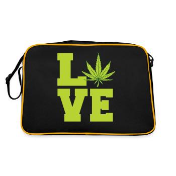J’adore le cannabis biologique - Sac Retro - noir/or - Dos