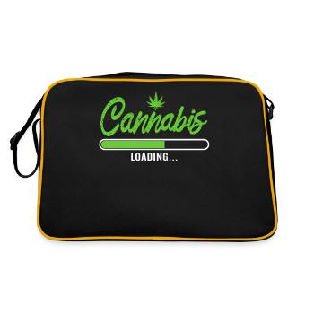 Cannabis Leaf - Retro Bag - black/gold - Back