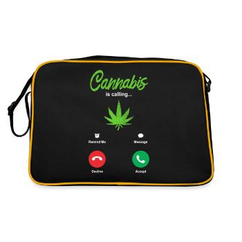 Fumer du cannabis - Sac Retro - noir/or - Dos