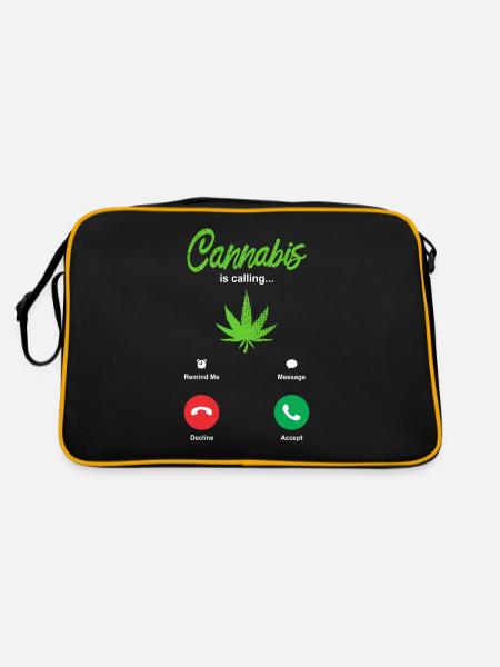 Fumer du cannabis - Sac Retro - noir/or - Dos