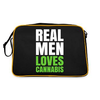 Les hommes aiment le cannabis - Sac Retro - noir/or - Dos