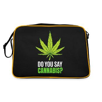 Fumer des feuilles de cannabis - Sac Retro - noir/or - Dos