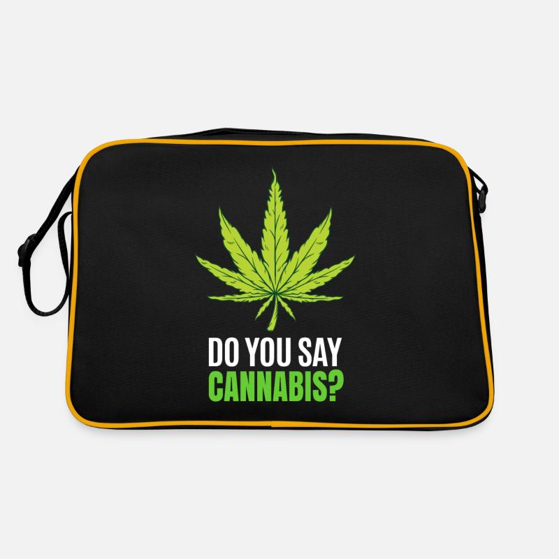 Rauchen Von Cannabisblättern Retro Tasche