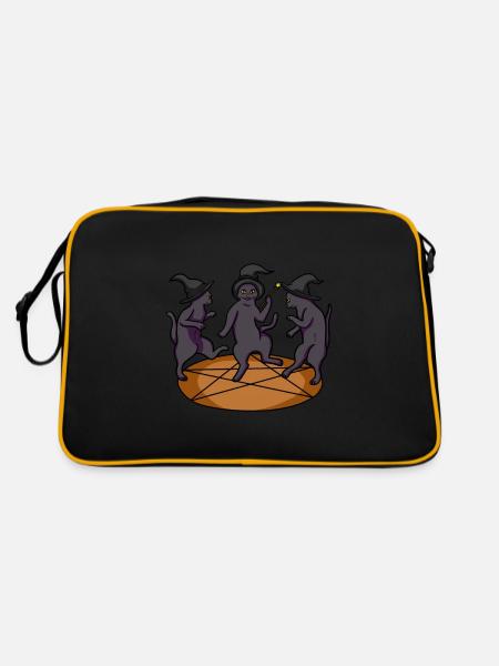 Cult Cat Dancing Chapeau magique Chapeau baguette - Sac Retro - noir/or - Dos