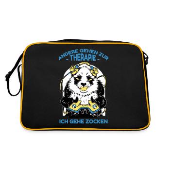 Others go to therapy I go gambling video - Retro Bag - black/gold - Back