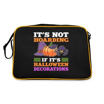 It's Not Hoarding If It's Halloween Decorations - Retro Tasche - Schwarz/Gold - Hinten