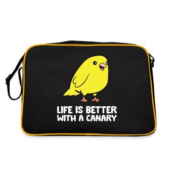 Life Is Better With A Canary - Retro Bag - black/gold - Back