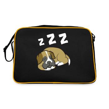 Boxer Chien Sommeil Pyjama Boxer Chien - Sac Retro - noir/or - Dos