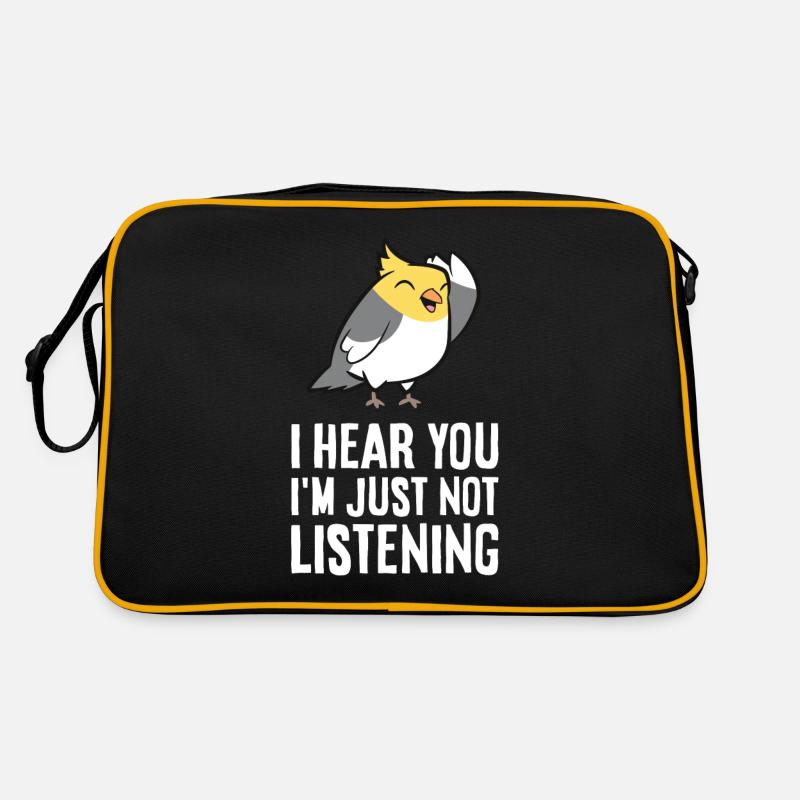 Cockatiel Perroquet Oiseau Je t’entends Je ne suis tout simplement pas Sac Retro