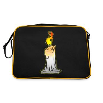 Bougie allumée Halloween - Sac Retro - noir/or - Dos