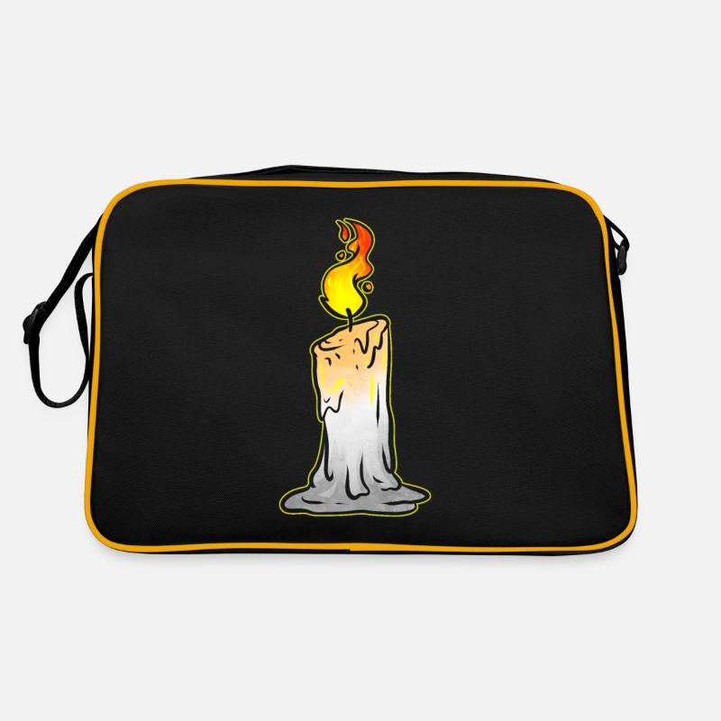 Bougie allumée Halloween Sac Retro
