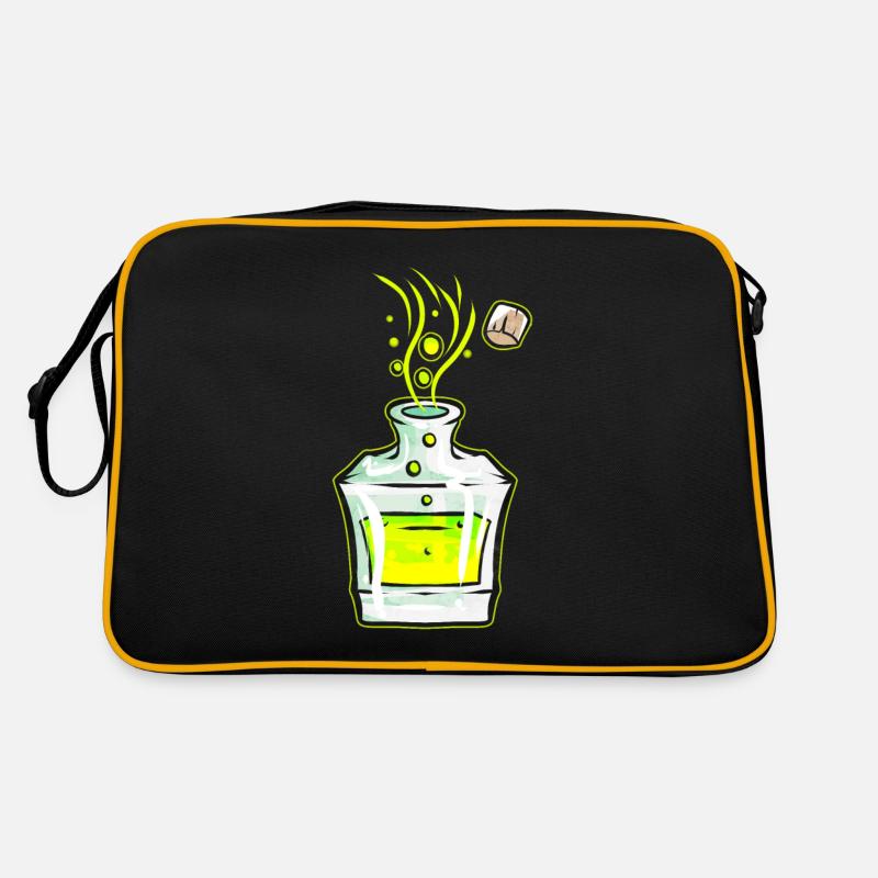 Flask With Green Magic Potion Halloween Retro Bag