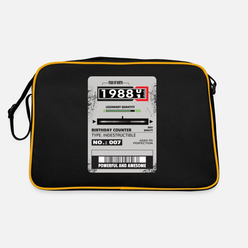 Compteur triphasé cadeau anniversaire 1988 Sac Retro