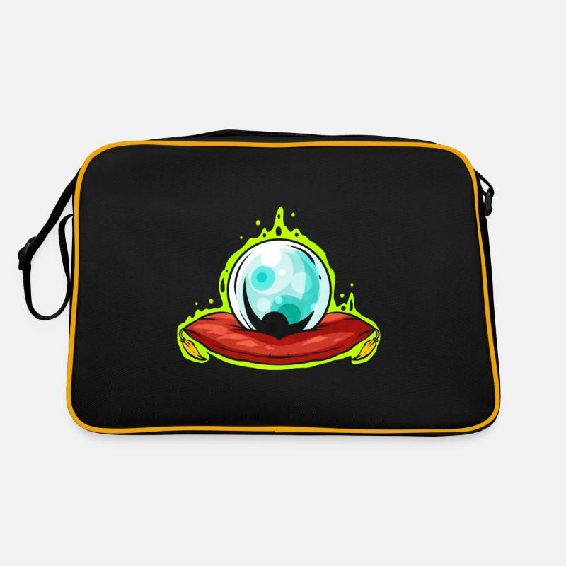 Glass Sphere With Green Shimmer Fortune Plate Retro Bag