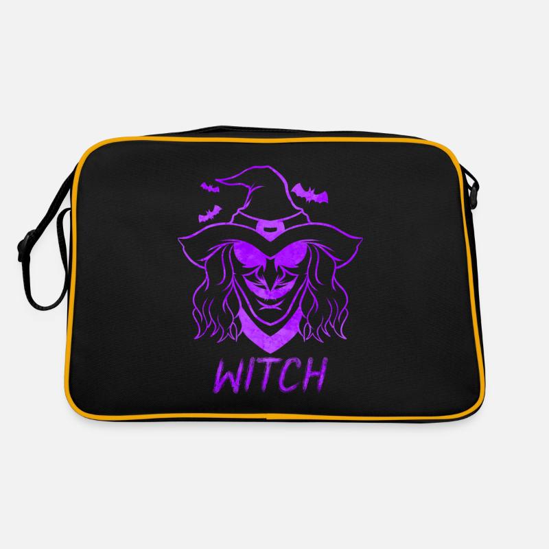 Evil Witch Face Costume For Halloween Retro Tasche