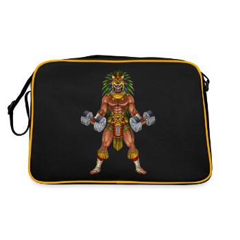 Aztec Warrior Bodybuilder - Retro Bag - black/gold - Back