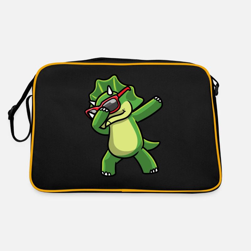 Danser Triceratops Dinosaure avec des lunettes de soleil Sac Retro