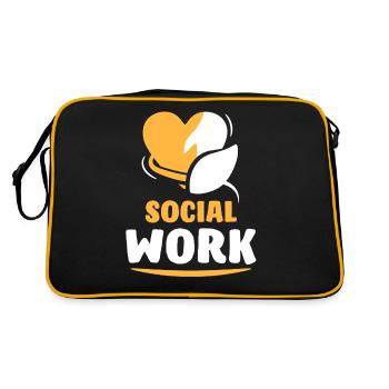 Social Work Occupation Social Worker Social Work - Retro Bag - black/gold - Back