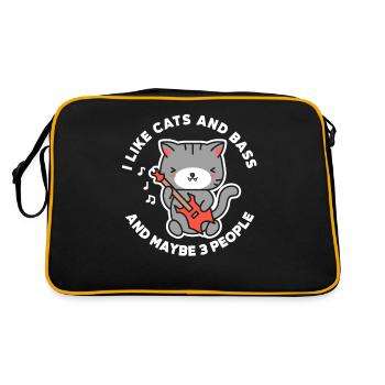 Guitar Cat Bass Guitar - Retro Bag - black/gold - Back