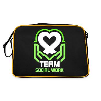 Team Social Work Social Work Social Workers - Retro Bag - black/gold - Back