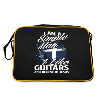 Guitare Jesus Mann - Sac Retro - noir/or - Dos