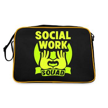 Team Social Work Social Workers Social Work - Retro Bag - black/gold - Back