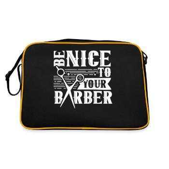 Soyez gentil avec votre profession de barbier barbier barshop - Sac Retro - noir/or - Dos