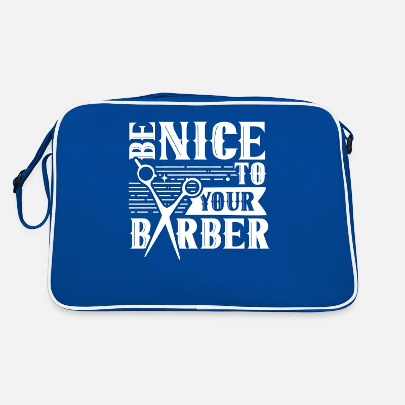 Be nice to your barber barber barshop profession Retro Bag