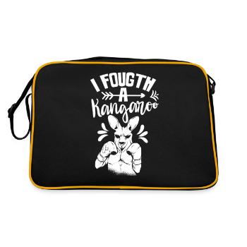 Je me suis battu avec un kangourou kangourou - Sac Retro - noir/or - Dos