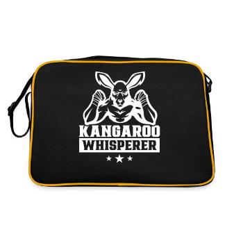 Kangourou Chuchoteur Kangourou Kangourou Animal - Sac Retro - noir/or - Dos