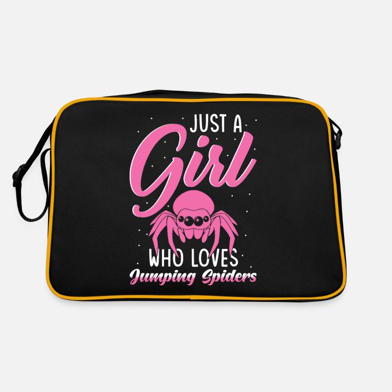 Springspinne Spruch Retro Tasche