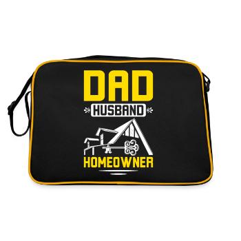 Dad husband homeowner - Retro Bag - black/gold - Back