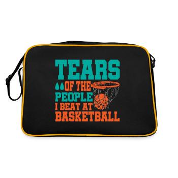Tears Of The People I Beat At Basketball - Retro Tasche - Schwarz/Gold - Hinten