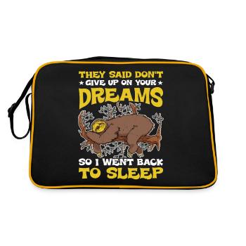Ils ont dit de ne pas abandonner vos rêves 2 - Sac Retro - noir/or - Dos