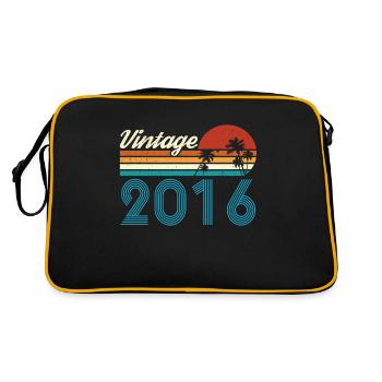 Vintage 2016 Vintage Geburtstag Retro Vintage - Retro Tasche - Schwarz/Gold - Hinten