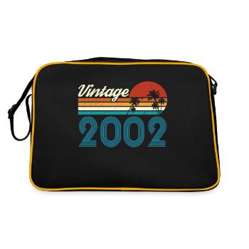 Vintage 2002 Vintage Geburtstag Retro Vintage - Retro Tasche - Schwarz/Gold - Hinten