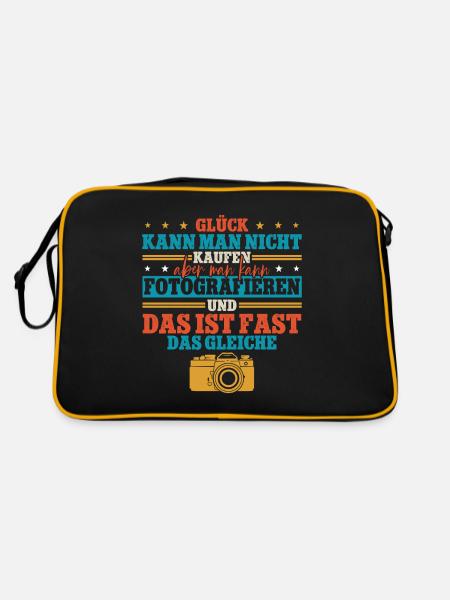 Fotografieren Fotografen - Retro Tasche - Schwarz/Gold