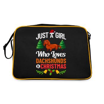 Doxie Teckel Teckel Chien Noël - Sac Retro - noir/or - Dos