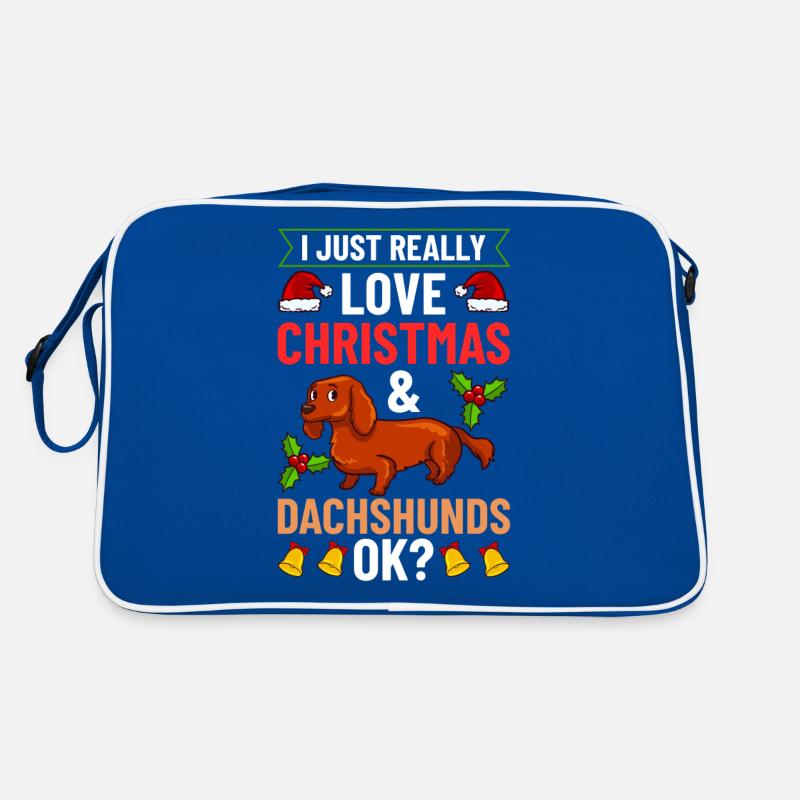 Doxie Teckel Teckel Chien Noël Sac Retro