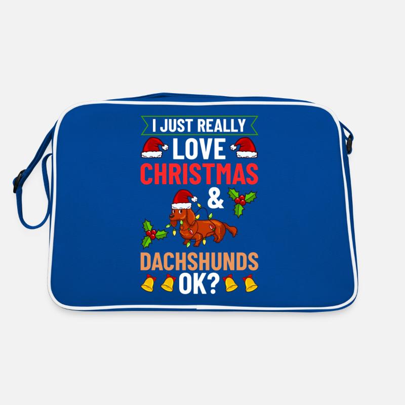Doxie Teckel Teckel Chien Noël Sac Retro